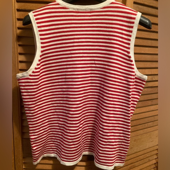 George Red & Off White Striped Cardigan Set - Picture 13 of 16